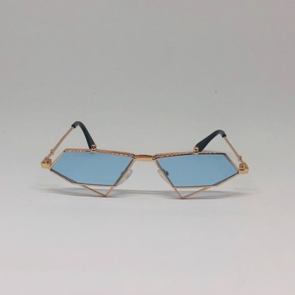 Accessories - COPY - small frame double blue lens flipper sunglasses